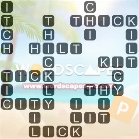 Wordscapes Level 875, Depth 11 .